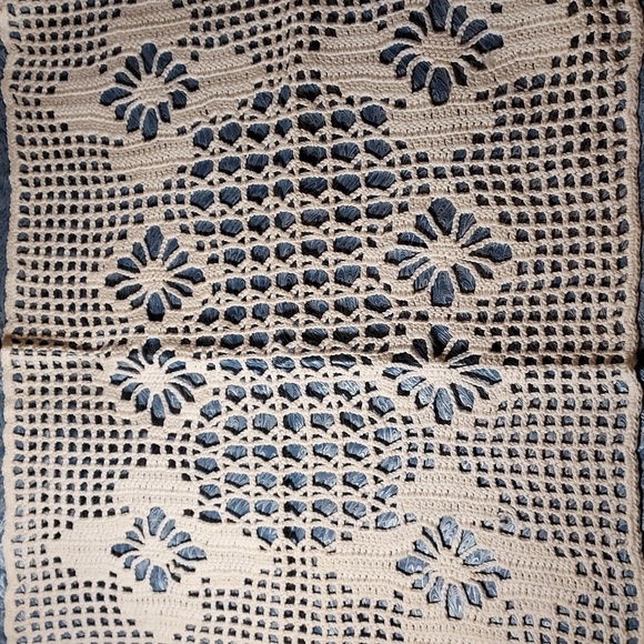 Handmade Crochet Piece Made Into A Pillow Cover - Picture 4 of 11